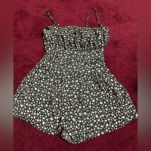 Trixxi floral dressy romper outfit juniors medium m ruffle spaghetti straps